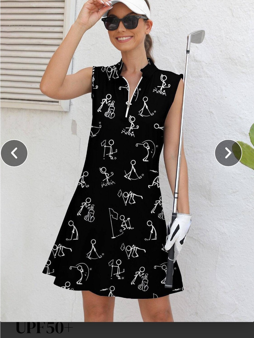 Acegolfs Hyper-prep Sleeveless 36.5 Inch Dress UPF50+ stick women print